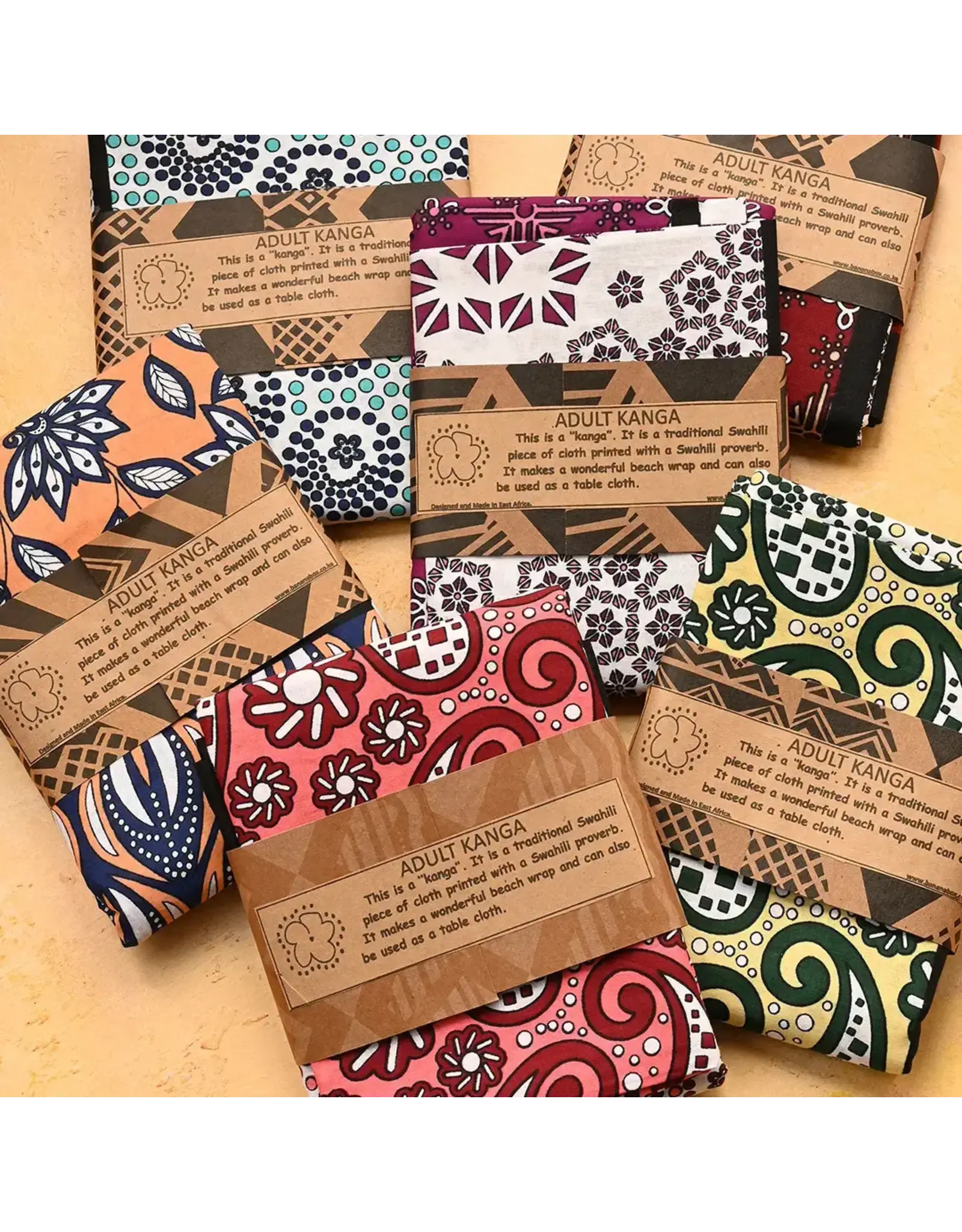 Colorful Kenyan Kanga Sarong - Assorted Colors & Phrases