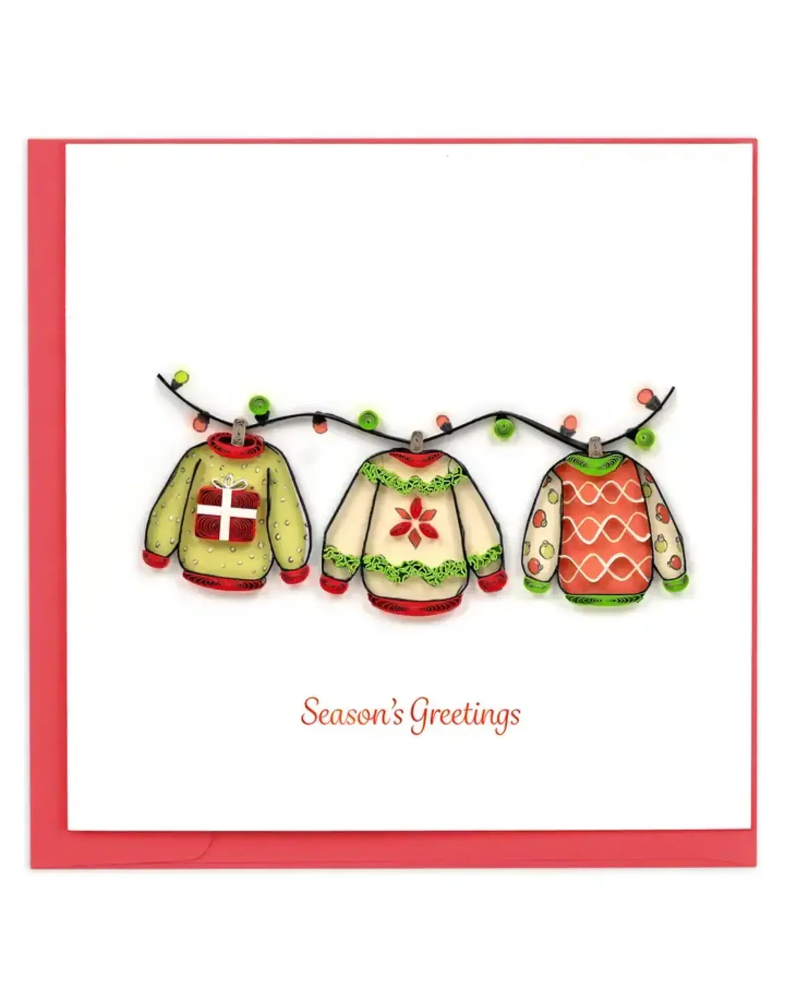 quilling Holiday Sweaters quilling card