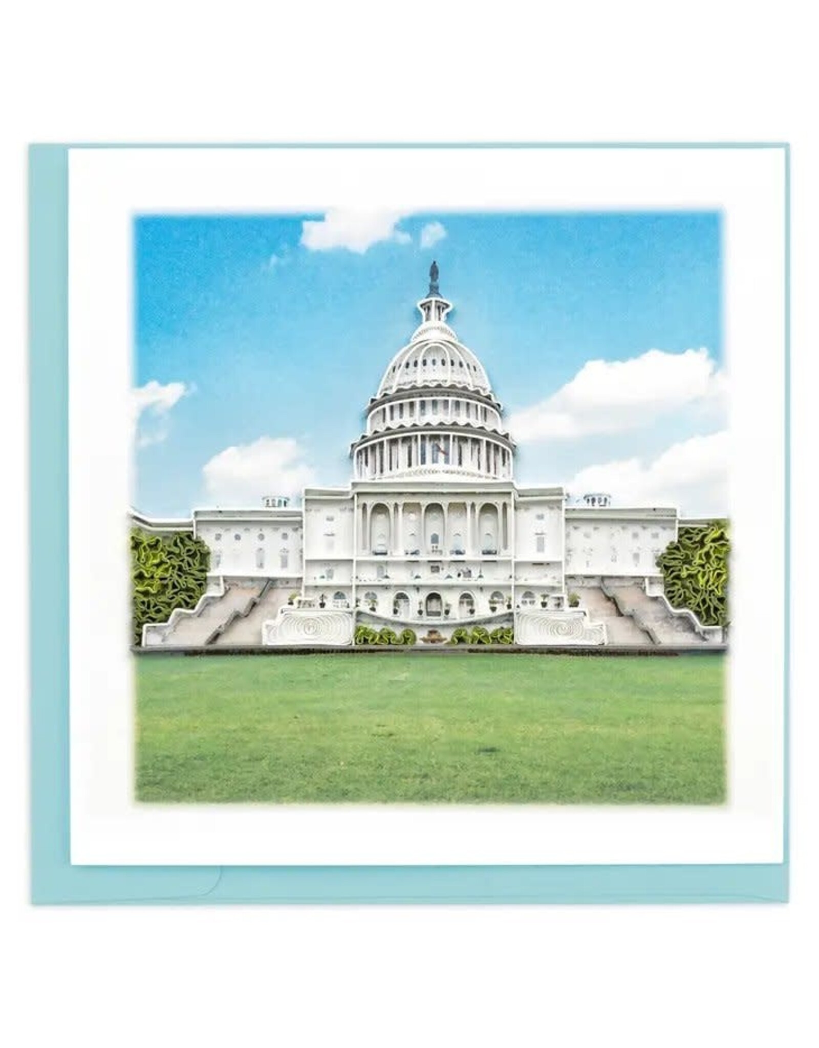Trade roots Capitol Building Quilling Card