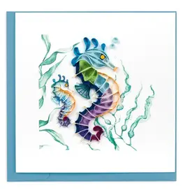 Colorful Seahorse Quilling card