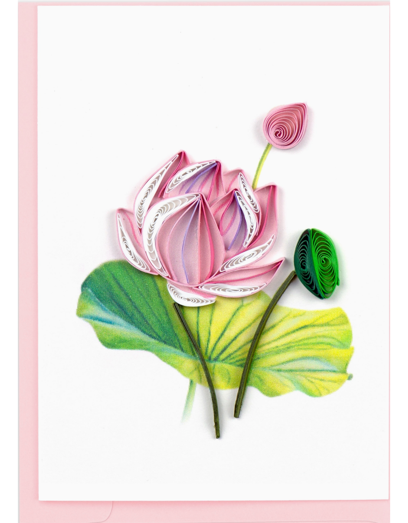 Pink Lotus Quill Enclosure Card,  Vietnam