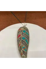 Incense Holder Leaf with Stones, India