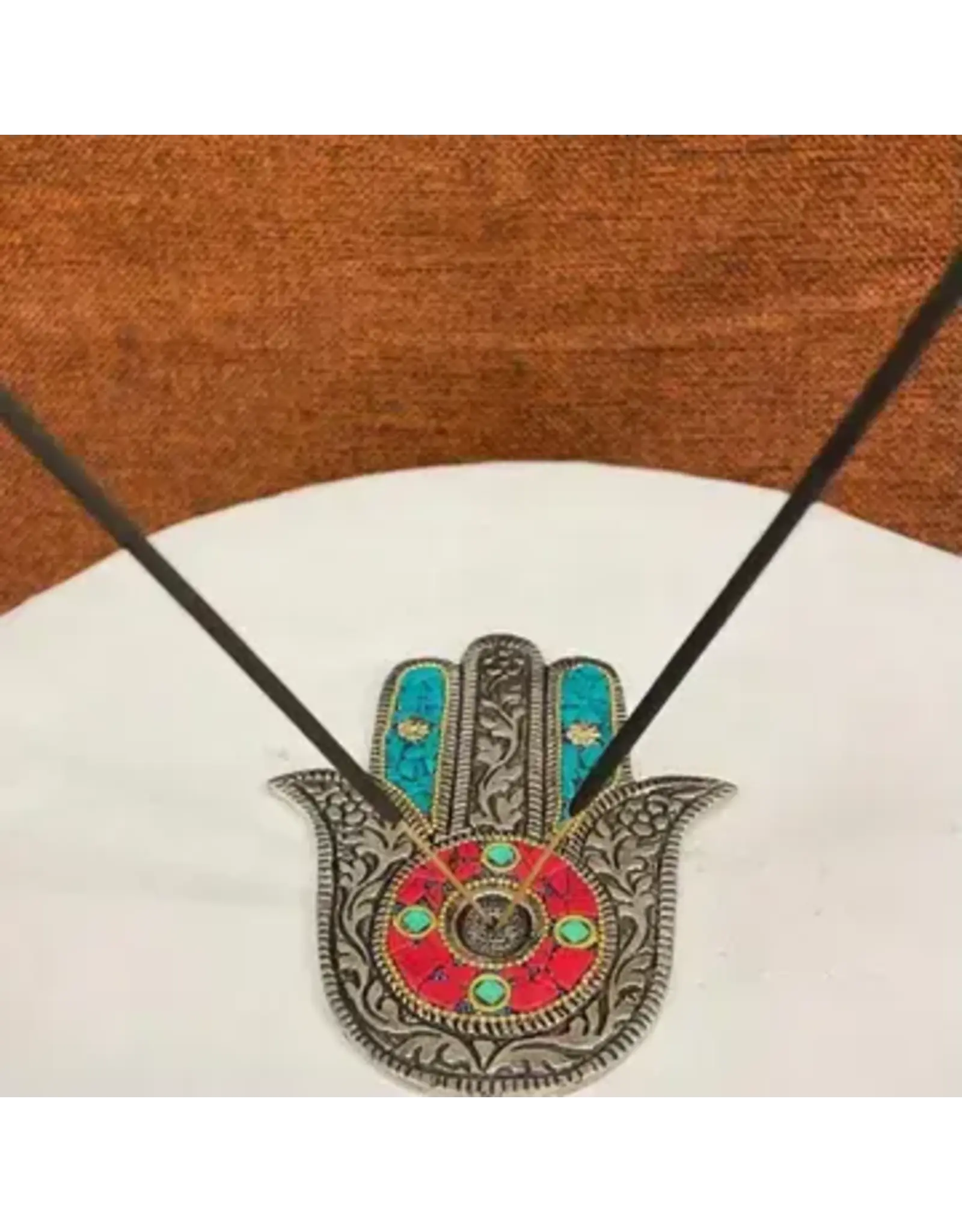 Incense Holder - Hamsa Hand, India