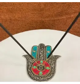 Incense Holder - Hamsa Hand, India