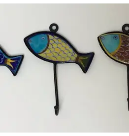 Pottery Hook 2" Fish Shaped, Assorted Colors