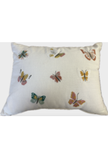 Pillow Applique/Embroidered, 12x16" Butterflies, India