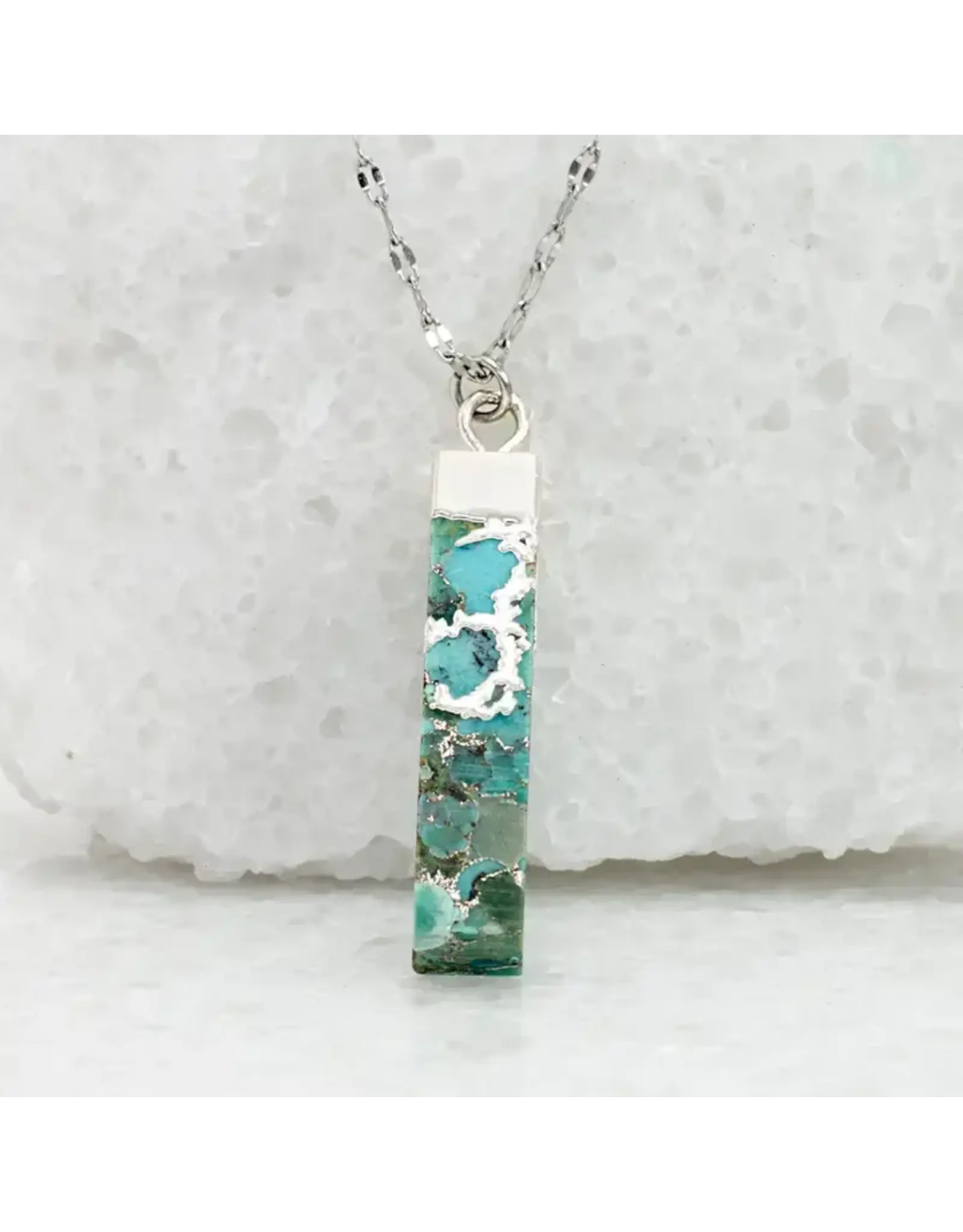 Turquoise Necklace in Sterling Silver, Asia