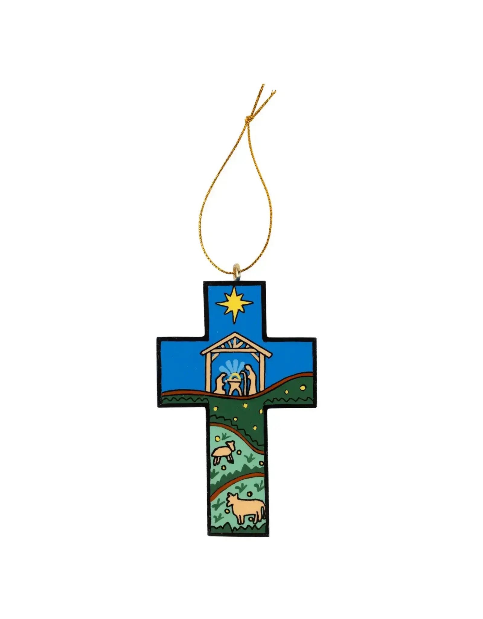 Starry Night Cross Ornament