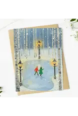 Ice Skating Scene Christmas Greeting Card
