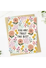 "You Are Truly the Best" Colorful Flower Thank You Card