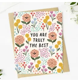 "You Are Truly the Best" Colorful Flower Thank You Card