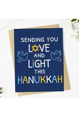 "Sending You Love and Light This Hanukkah" Card