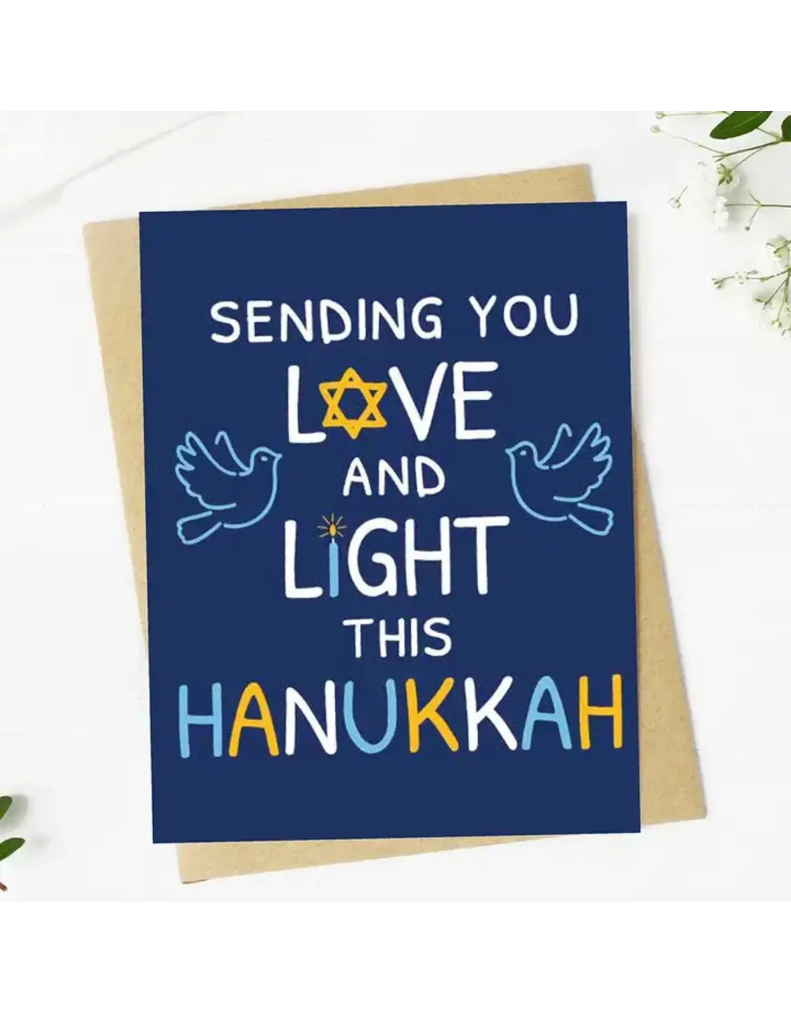"Sending You Love and Light This Hanukkah" Card