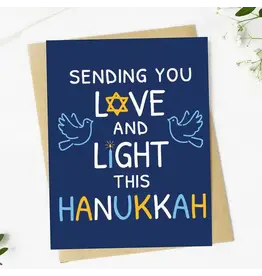 "Sending You Love and Light This Hanukkah" Card