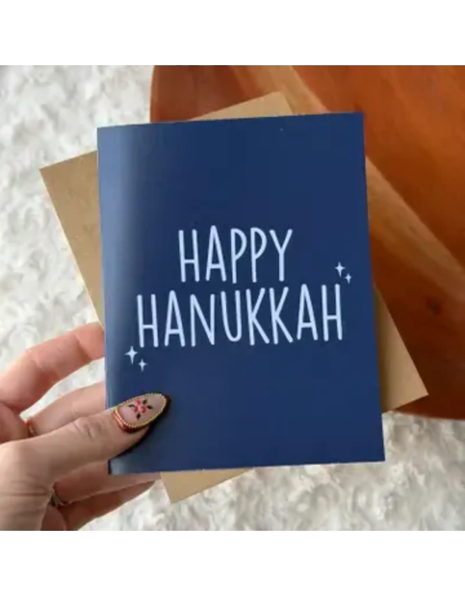 Happy Hanukkah Text Greeting Card
