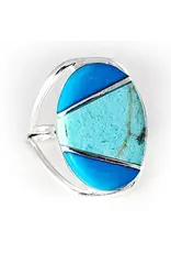 Semi Precious Stone Native American Tribute Ring, Mexico