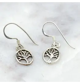 Oval Tree of Life Earrings, Nepal