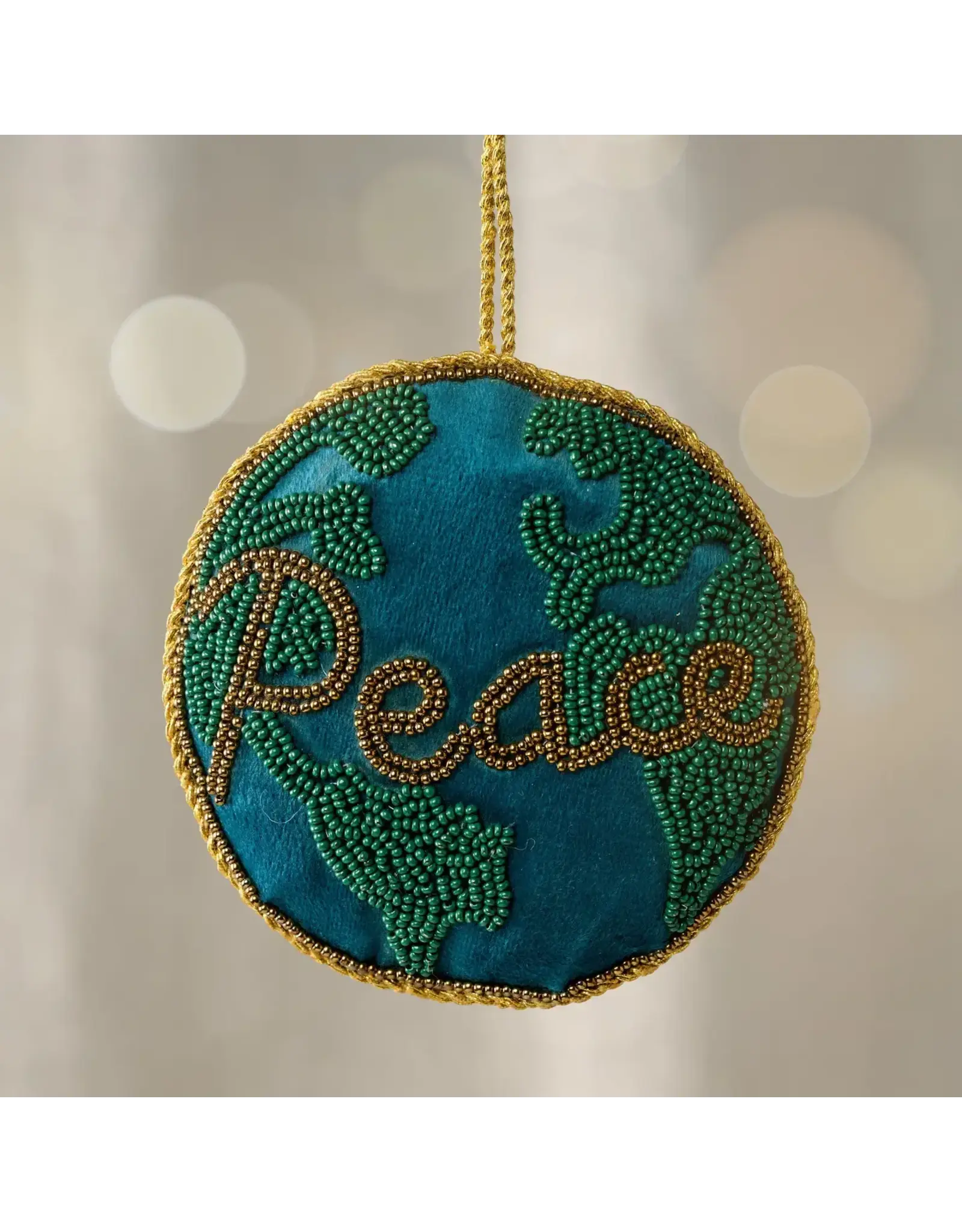 Beaded Ornament - Peace On Earth, India