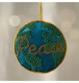 Beaded Ornament - Peace On Earth, India