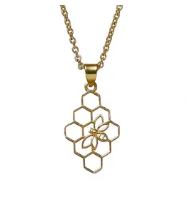 Beehive Gold Color Necklace, India