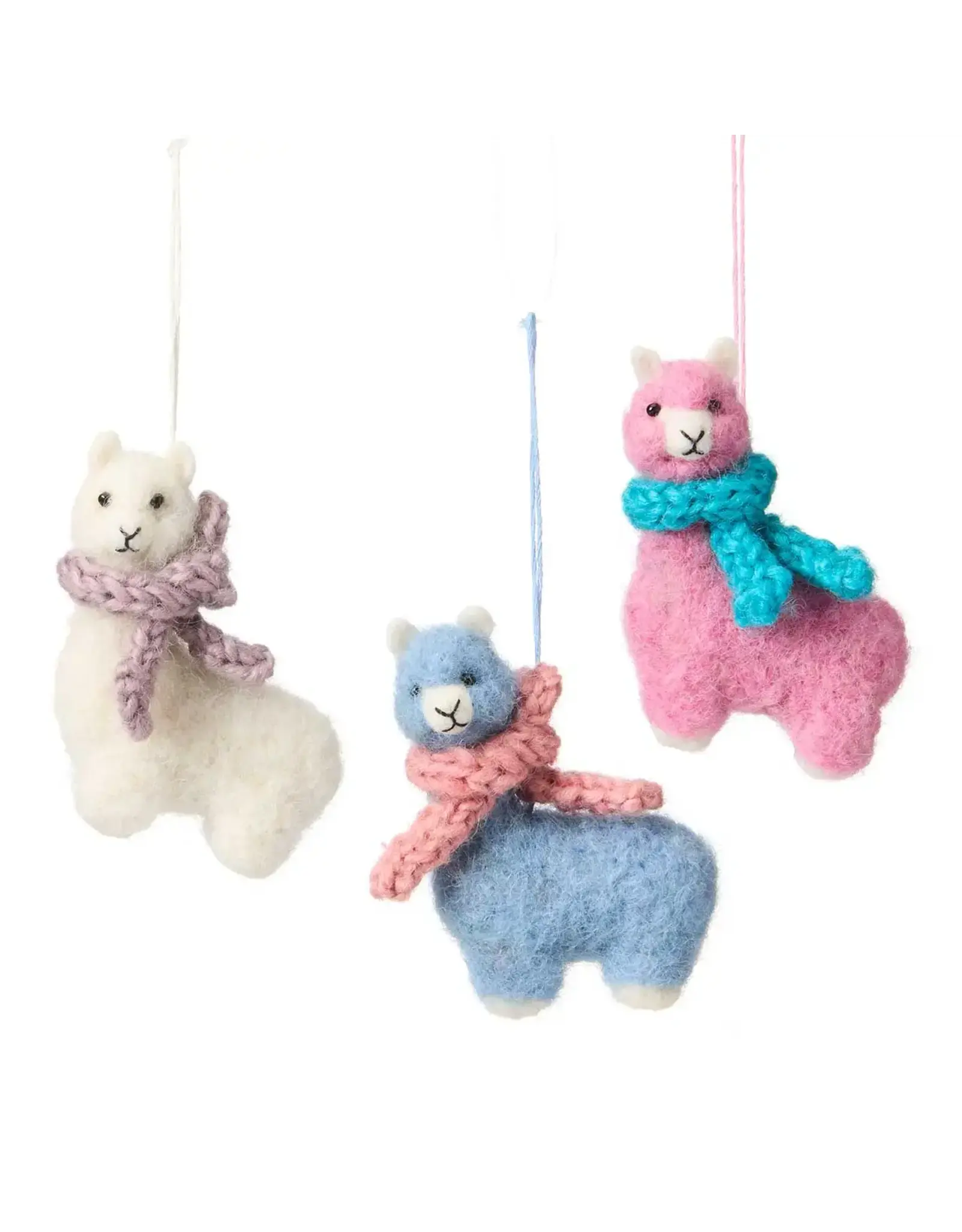 Cozy Llama Christmas Ornament, Nepal (Sold Singly)