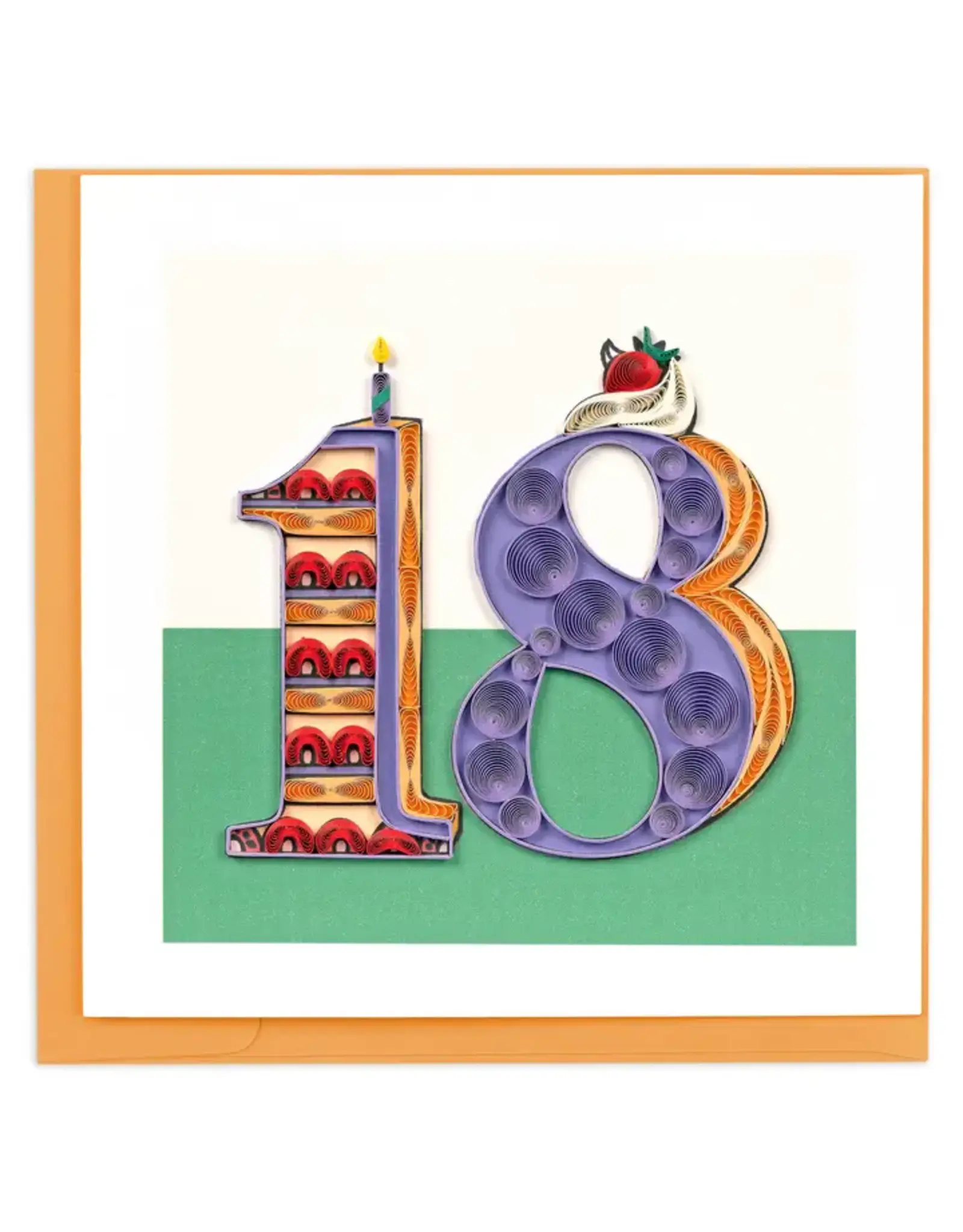 Quilled 18th Birthday Card | Handmade Milestone Card