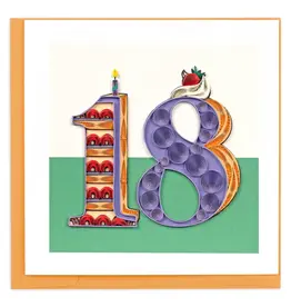Quilled 18th Birthday Card | Handmade Milestone Card