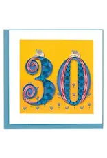 Quilled 30th Birthday Card | Handmade Milestone Card