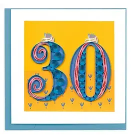 Quilled 30th Birthday Card | Handmade Milestone Card