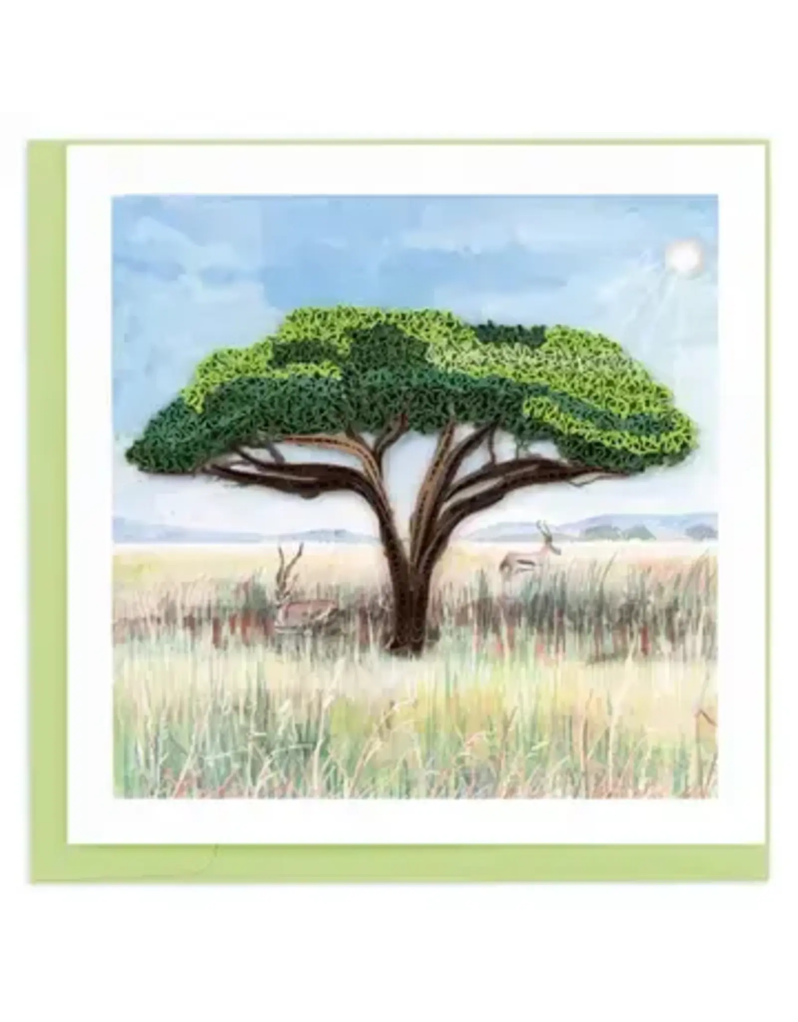Quilled Acacia Tree Greeting Card