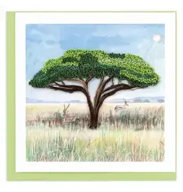 Quilled Acacia Tree Greeting Card
