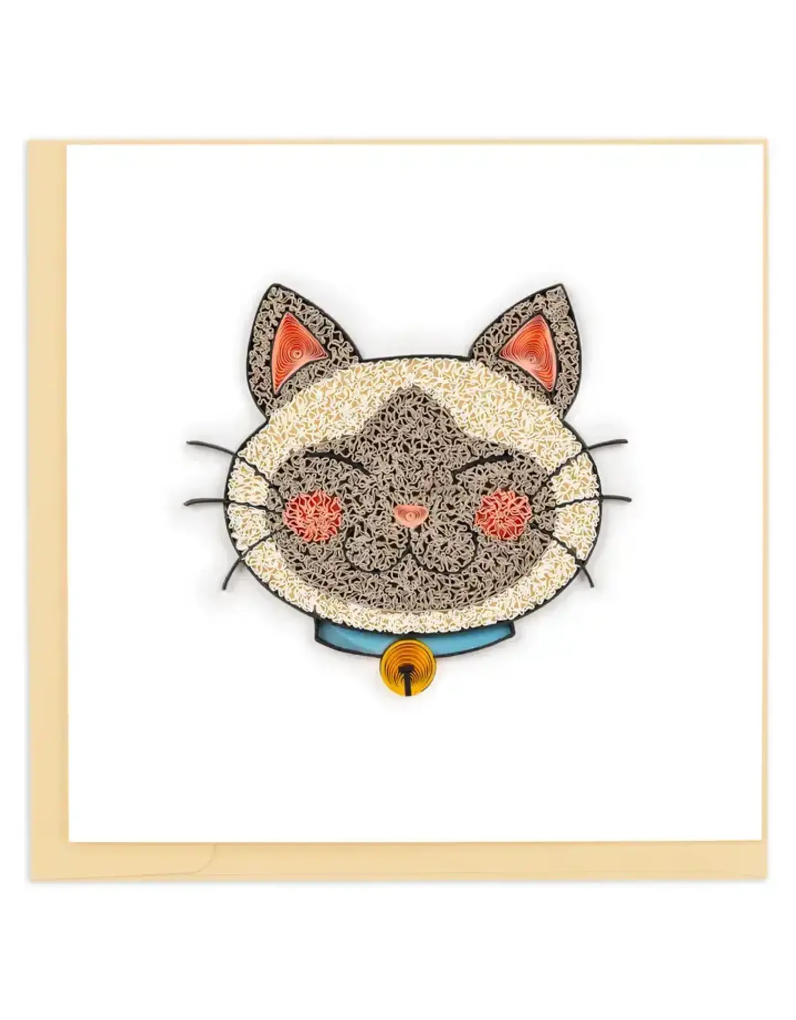 Quilled Kawaii Cat Greeting Card