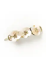 Aiyana Flowers Barrette Hair Clip - Mother of Pearl, India