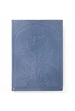 Embossed Blue Leather Floral 5x7 Journal - Refillable Notebook, India