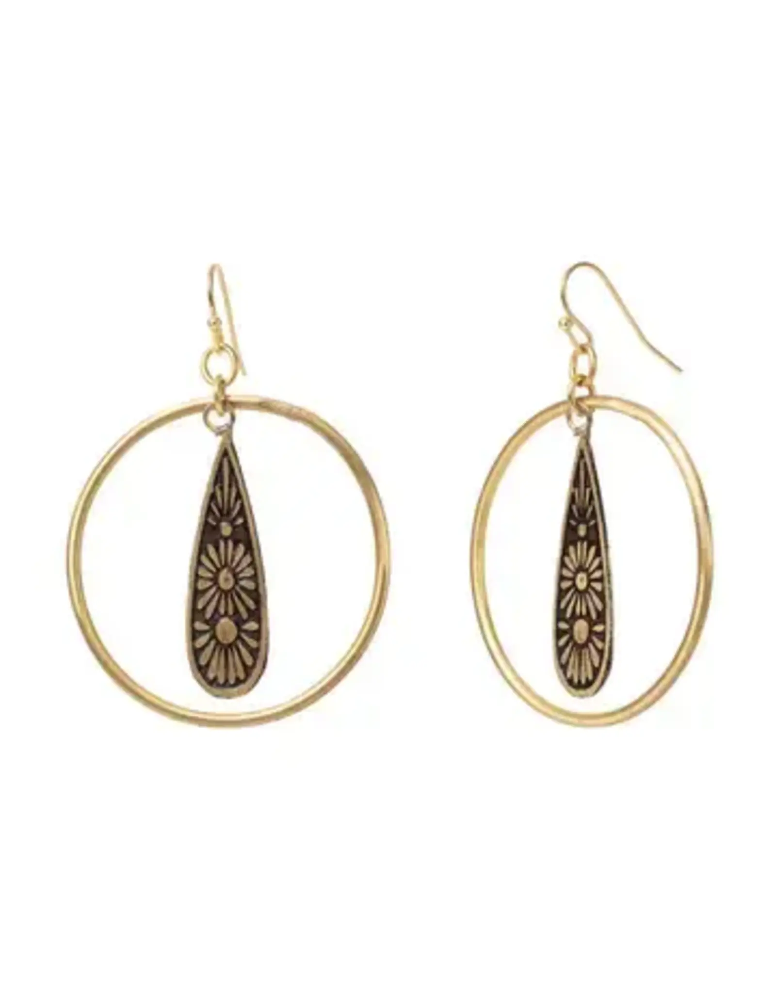 Nisha Teardrop Hoop Earrings, India