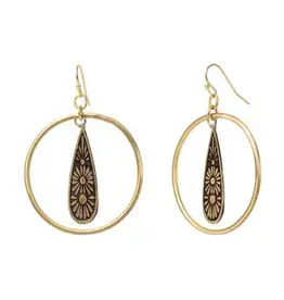 Nisha Teardrop Hoop Earrings, India