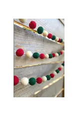 Christmas Felt Garland Holiday Balls, Nepal
