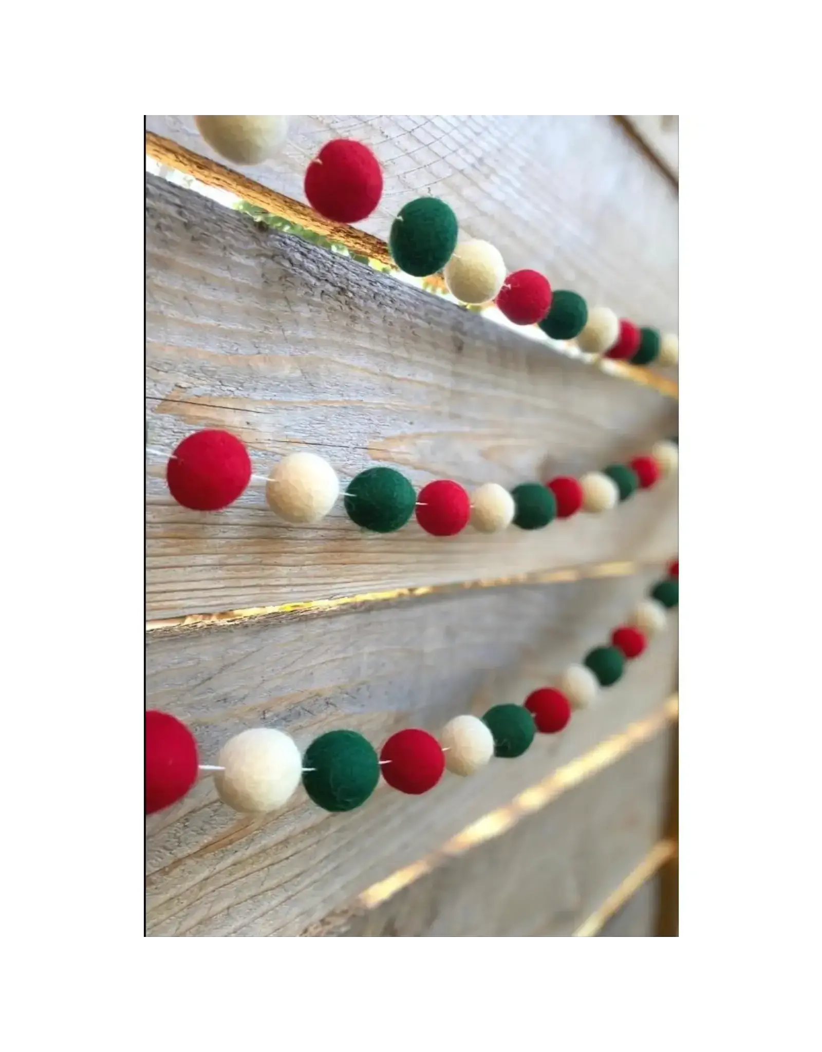 Christmas Felt Garland Holiday Balls, Nepal