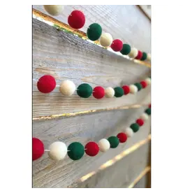 Christmas Felt Garland Holiday Balls, Nepal