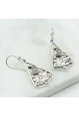 Regal Silver Earrings, Nepal