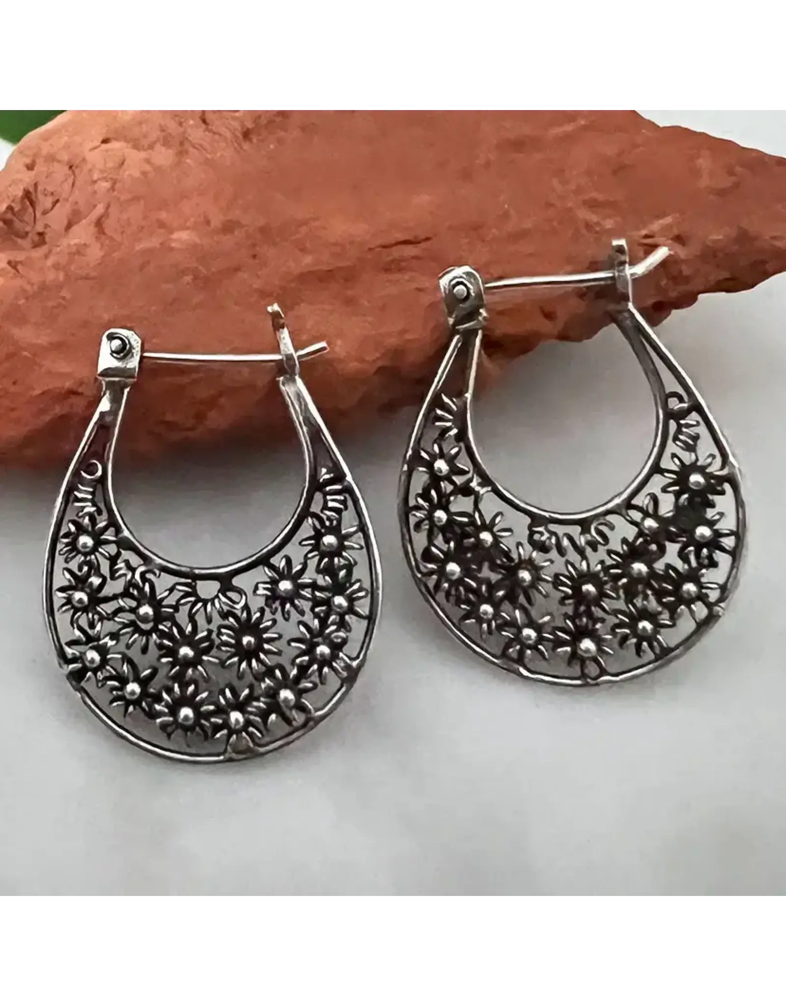Field of Daisies Earrings - Sterling Silver, Indonesia