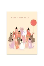 Cat Party, Carte Birthday Card