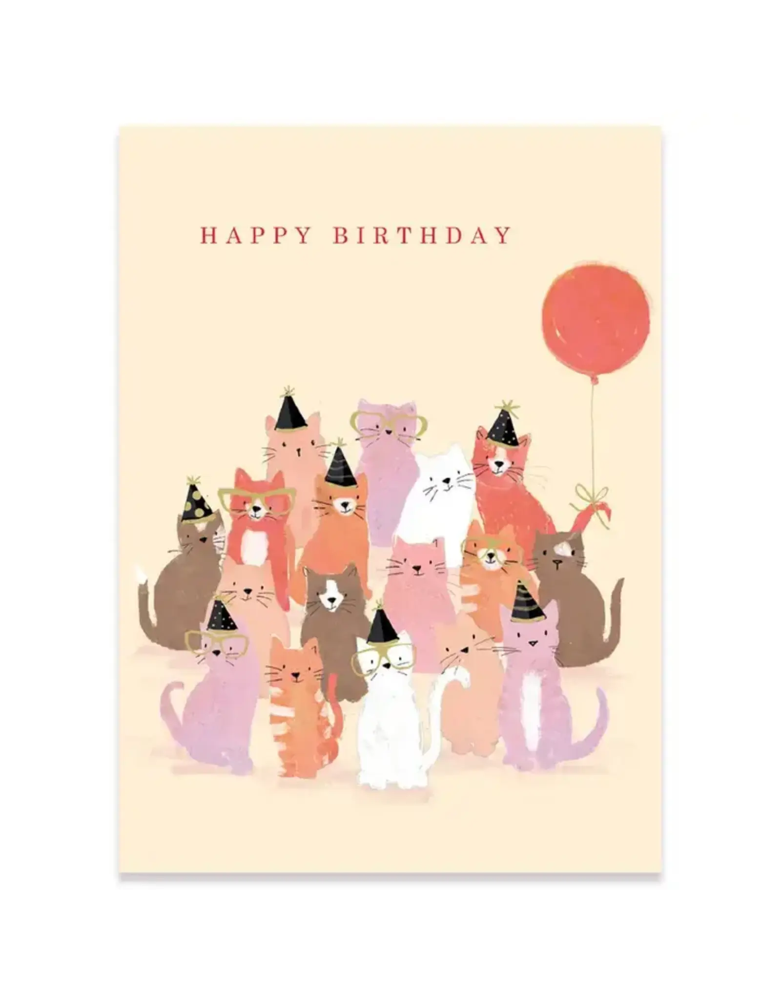 Cat Party, Carte Birthday Card