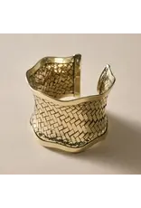 Devee Brass Woven Cuff Bracelet