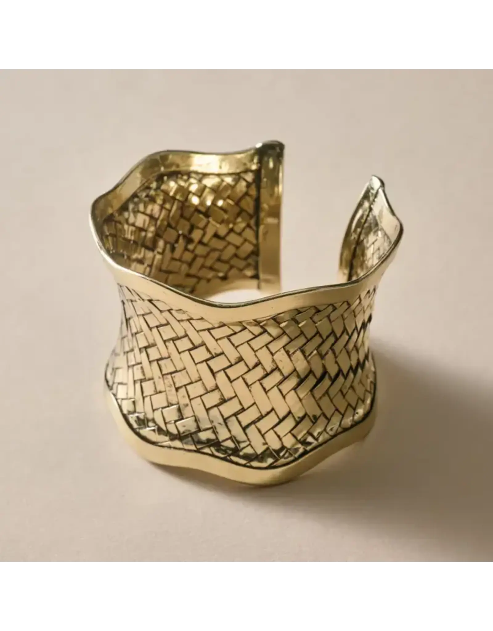 Devee Brass Woven Cuff Bracelet