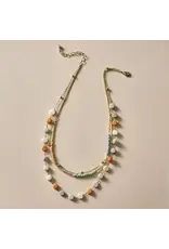 Haddee Three Chain Bead Necklace