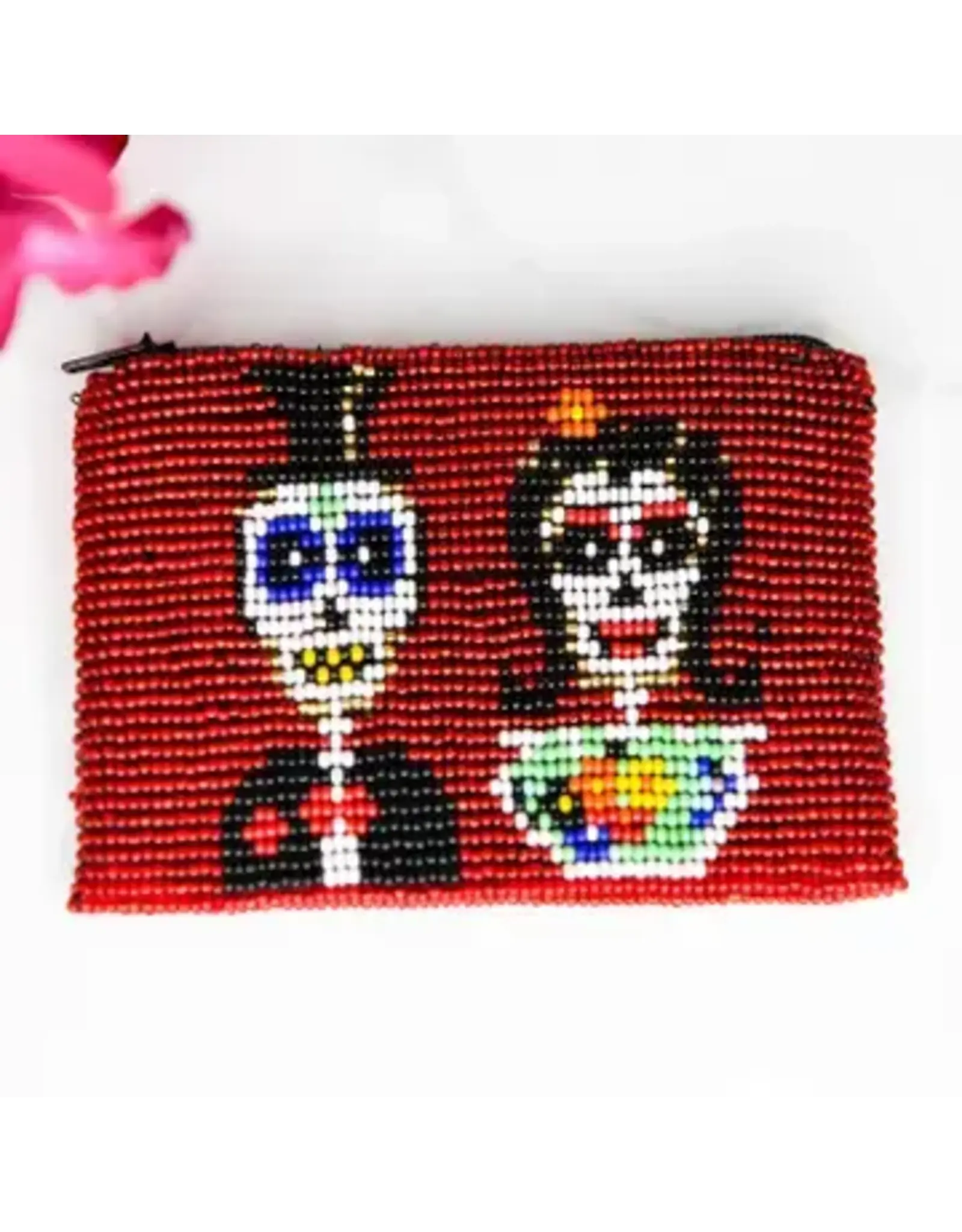 Day of the Dead Coin Bag, Guatemala | Red or Blue