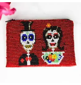 Day of the Dead Coin Bag, Guatemala | Red or Blue