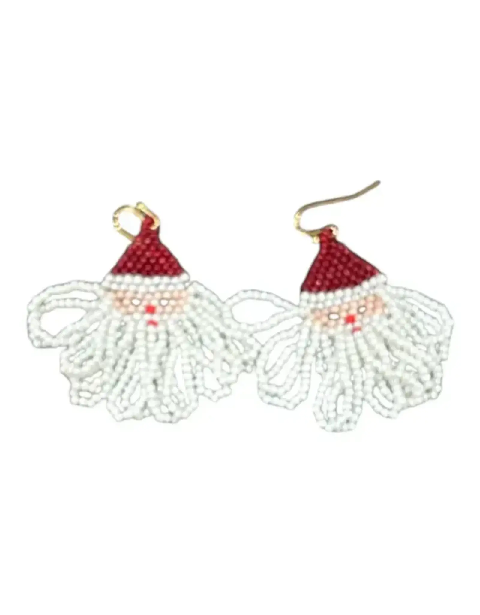 Beaded Santa Earrings, India