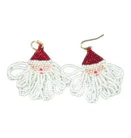 Beaded Santa Earrings, India